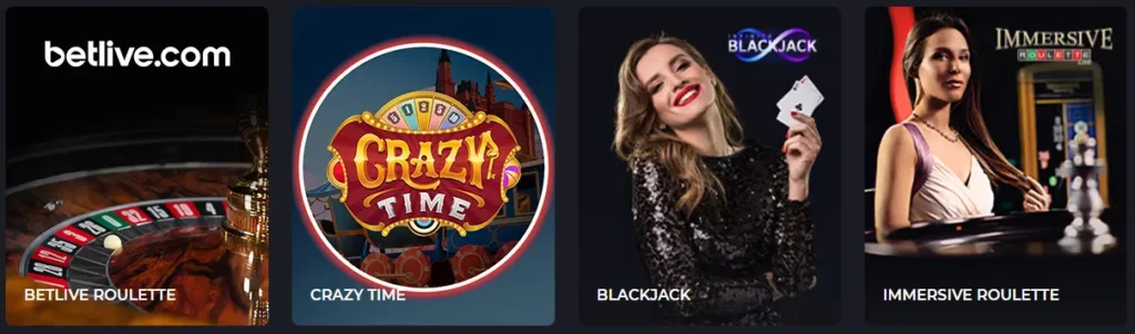 large choix de jeux de casino BetLive